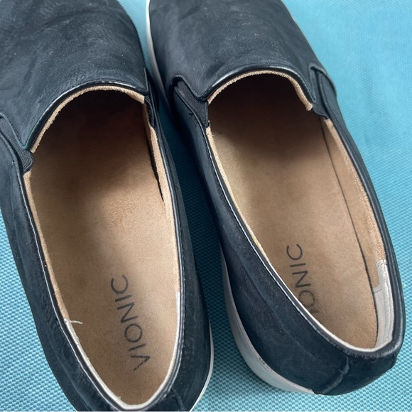 Vionic midi Womens Shoes Black Suede Slip On Stretch Comfort Loafers Flats - Picture 13 of 13